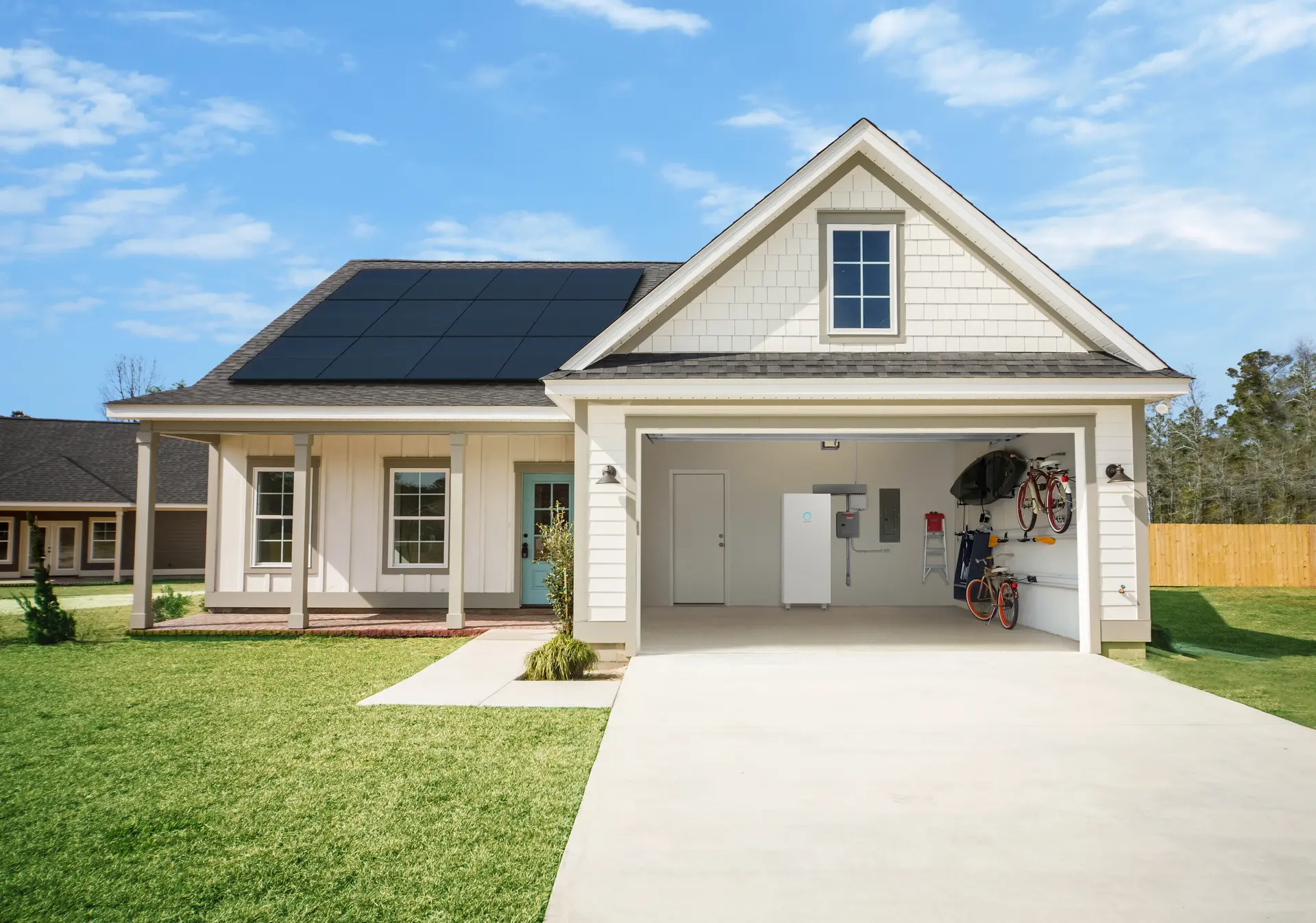 A-frame home with solar panels and sonnen battery storage installed by SOLRITE Energy