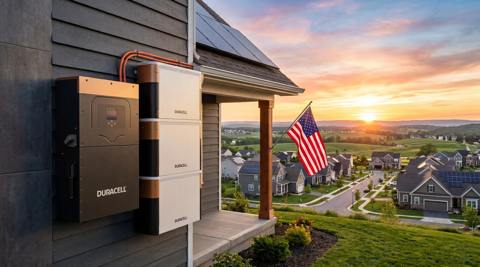 Residential home powered by rooftop solar and Duracell battery storage, SOLRITE Energy